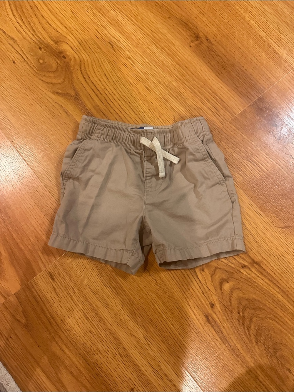 Old Navy Tan Elastic-Waist Cotton Shorts